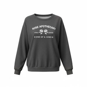 Schitt’s Creek Rose Apothecary Lightweight Crewneck Charcoal Gray W XXL Fan Art